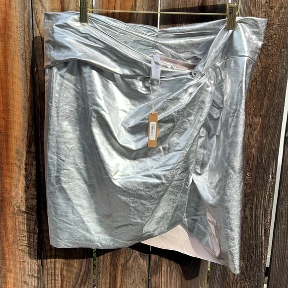 SKIMS METALLIC SWIM SARONG MINI SKIRT - Picture 6 of 15